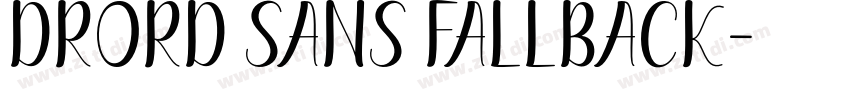 Drord Sans Fallback字体转换